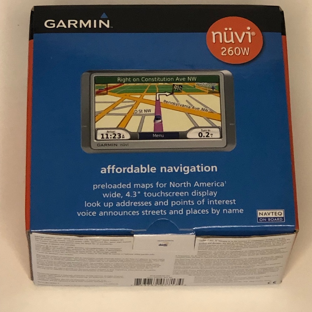 Garmin Nuvi 260W, 4.3” screen navigation gps